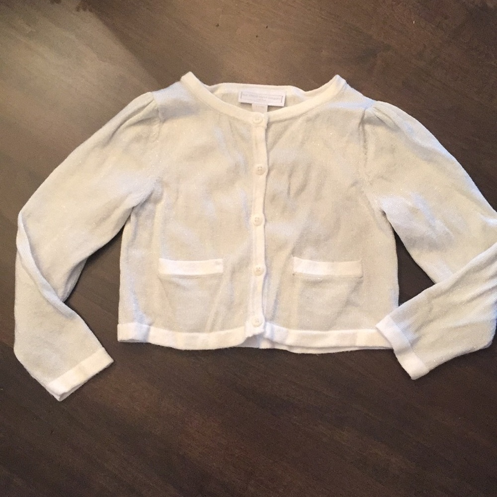 The little white company sparkle cardi, size 2-3 Y
